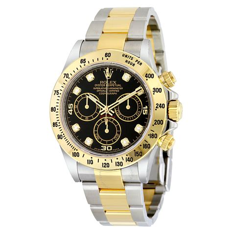 rolex cosmograph daytona black dial stainless steel bracelet